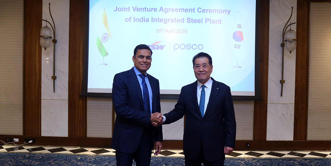 JSW Steel and POSCO Form Landmark Joint Venture to set up 6 MTPA Integrated Steel Plant in India